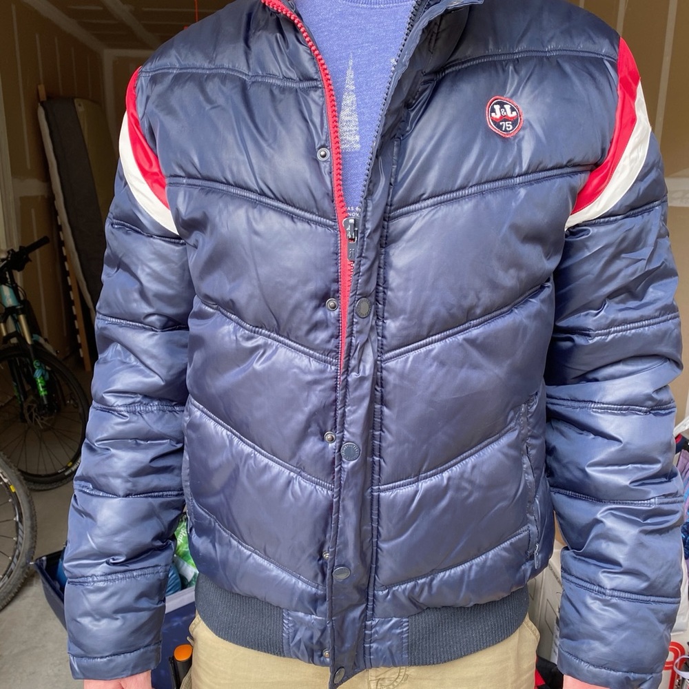 Jack & Jones Navy Blue Puffer Jacket